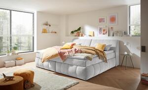 POSTEL BOXSPRING, 240/200 cm, barvy stříbra MID.YOU - Manželské postele, Online Only