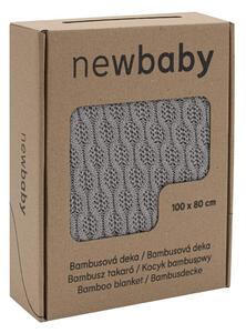 NEW BABY Bambusová pletená deka se vzorem 100x80 cm grey Bambus/Bavlna 100x80 cm