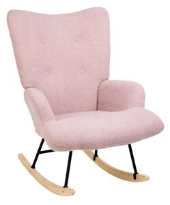 Houpací křeslo MOSS TEDDY BOUCLE růžové 856698