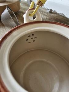 Porcelánová konvička na čaj s motýlky - 17*12*10 cm / 0,6L