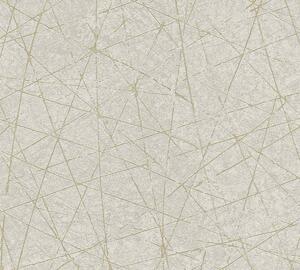A.S. Création | Vliesová tapeta na zeď DIMEX 2025 39177-3 | 0,53 x 10,05 m | zlatá, béžová, krémová, šedá