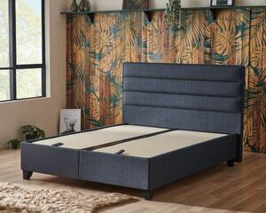 Čalouněná postel HYPERSOFT s matrací - modrá 160 × 200 cm