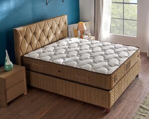 Čalouněná postel CASHMERE - zlatá 180 × 200 cm