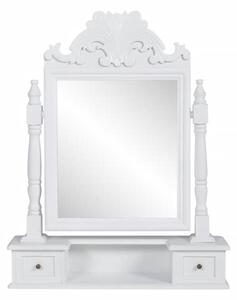 Toaletní stolek s hranatým sklopným zrcadlem MDF