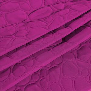 Fialový přehoz na postel se vzorem STONE Rozměr: 220 x 240 cm