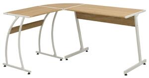 Rohový kancelářský stůl ve tvaru L dub