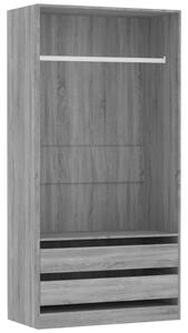 Šatní skříň šedá sonoma 100 x 50 x 200 cm kompozitní dřevo