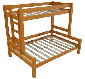 Vomaks Patrová postel s rozšířeným spodním lůžkem 8X8 06B Rozměr: 80/160 x 200 cm, Umístění žebříku: vlevo, Barva: moření olše