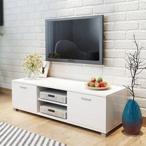 TV stolek bílý s vysokým leskem 140 x 40,3 x 34,7 cm