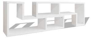 TV stolek ve tvaru dvojitého L, bílý