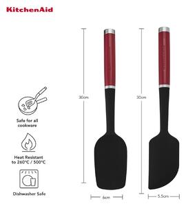 Stěrky KitchenAid, stírací a nabírací, set 2 ks, silikonové, královská červená KQG437OHERE