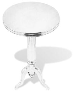 Odkládací stolek kulatý hliníkový stříbrný