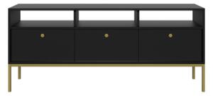 TV stolek Arón 1, černá/černý lesk