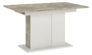 Kuchyňský rozkládací stůl BOOKER - beton / bílý