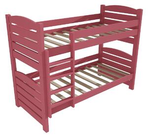 Vomaks Patrová postel PP 025 Rozměr: 90 x 190 cm, Prostor mezi lůžky: 80 cm, Barva: barva růžová