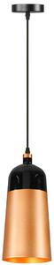 Toolight Fox B, závěsná lampa 1xE27 APP196-1CP, černá-růžové zlato, OSW-00177
