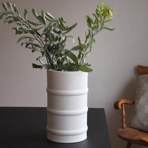 Storefactory Bílá keramická váza Arby 25 cm