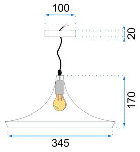 Toolight, závěsné stropní svítidlo Costa C 1xE27 APP081-1CP, černá, OSW-00118