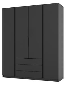 Šatní skříň 200 VERU - černá / černá