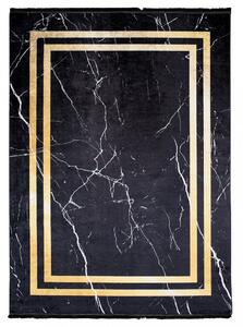 Tmavý designový koberec s mramorovým vzorem zlatých detailů Šířka: 120 cm | Délka: 170 cm