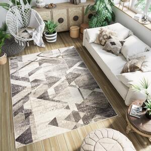 Všestranný moderní koberec s geometrickým vzorem v odstínech hnědé Šířka: 80 cm | Délka: 150 cm
