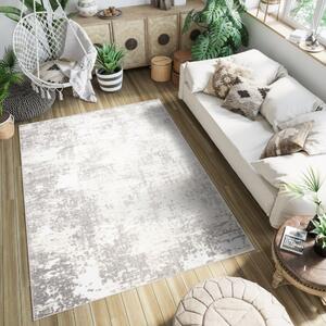 Krémový designový koberec s šedým abstraktním vzorem Šířka: 80 cm | Délka: 150 cm