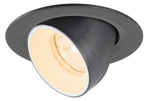 LA 1010027 NUMINOS® GIMBLE XS Stropní vestavné svítidlo, 2700 K, 20°, IP20, kulaté, černé / bílé - BIG WHITE (SLV)