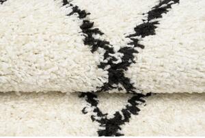 Kusový koberec shaggy Prata černý atyp 80x300cm