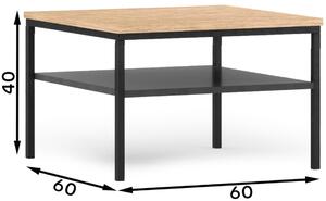 Konferenční stolek Lanzzi - dub/černý