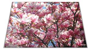Skleněné prkénko květy magnolie - 30x20cm