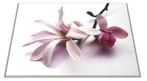 Skleněné prkénko květ magnolie - 30x20cm