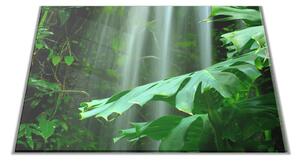 Skleněné prkénko list deštný prales - 30x20cm