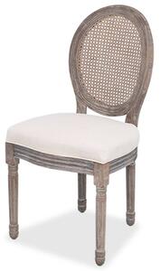 Jídelní židle 4 ks krémové textil