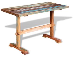 Jídelní stůl s trnoží masivní recyklované dřevo 120x58x78 cm