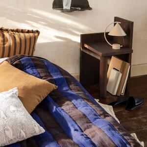 FERM LIVING Deka Grand Quilted, Chocolate / Bright Blue