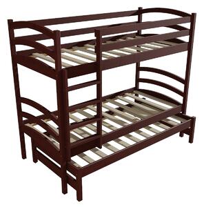 Vomaks Patrová postel s výsuvnou přistýlkou PPV 011 Rozměr: 90 x 190 cm, Barva: barva růžová, Prostor mezi lůžky: 80 cm