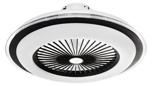 LED Stmívatelné stropní svítidlo s ventilátorem ZONDA LED/48W/230V černá + DO