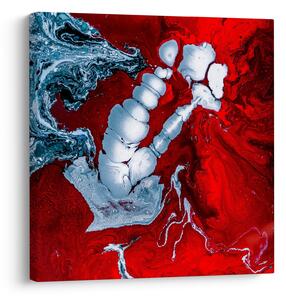 Obraz abstraktních skvrn (30x30 cm)