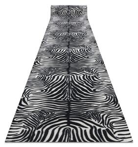 Protiskluzový běhoun DIGITAL zebra, bílý / černý