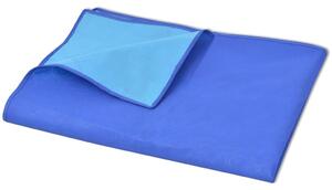 Pikniková deka modrá a světle modrá 100x150 cm