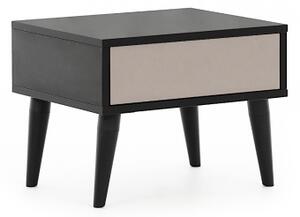Noční stolek Uffo, černá mat/kongo