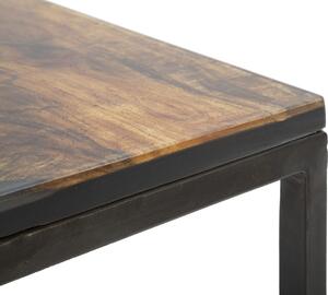 Čtvercový konferenční stolek Mauro Ferretti Taran z akáciového dřeva, 40x40x45 cm