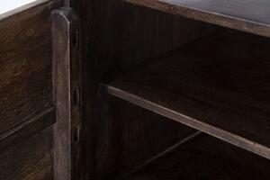 Tmavě hnědá komoda z akáciového dřeva Mauro Ferretti Hypotes, 150x40x83 cm