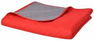 131555 Double-sided Quilted Bedspread Red and Grey 170x210 cm