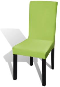 Hladké strečové potahy na židle 6 ks zelené
