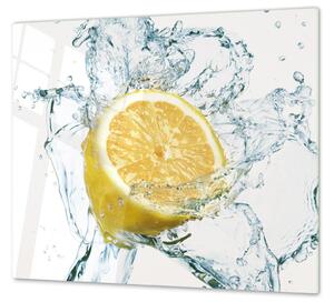 Ochranná deska ovoce citron ve vodě - 52x60cm / Bez lepení na zeď