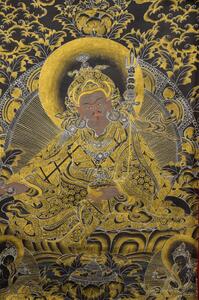 Thangka, Guru Rinpočhe, antik patina, 83x119cm