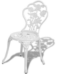 Bistro židle 2 ks litý hliník bílé