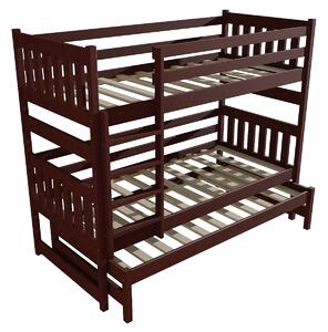 Vomaks Patrová postel s výsuvnou přistýlkou PPV 019 Rozměr: 80 x 180 cm, Barva: barva bílá, Prostor mezi lůžky: 80 cm