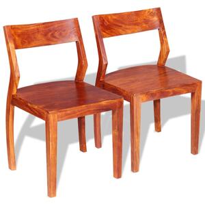 Jídelní židle 2 ks masivní akáciové dřevo sheesham